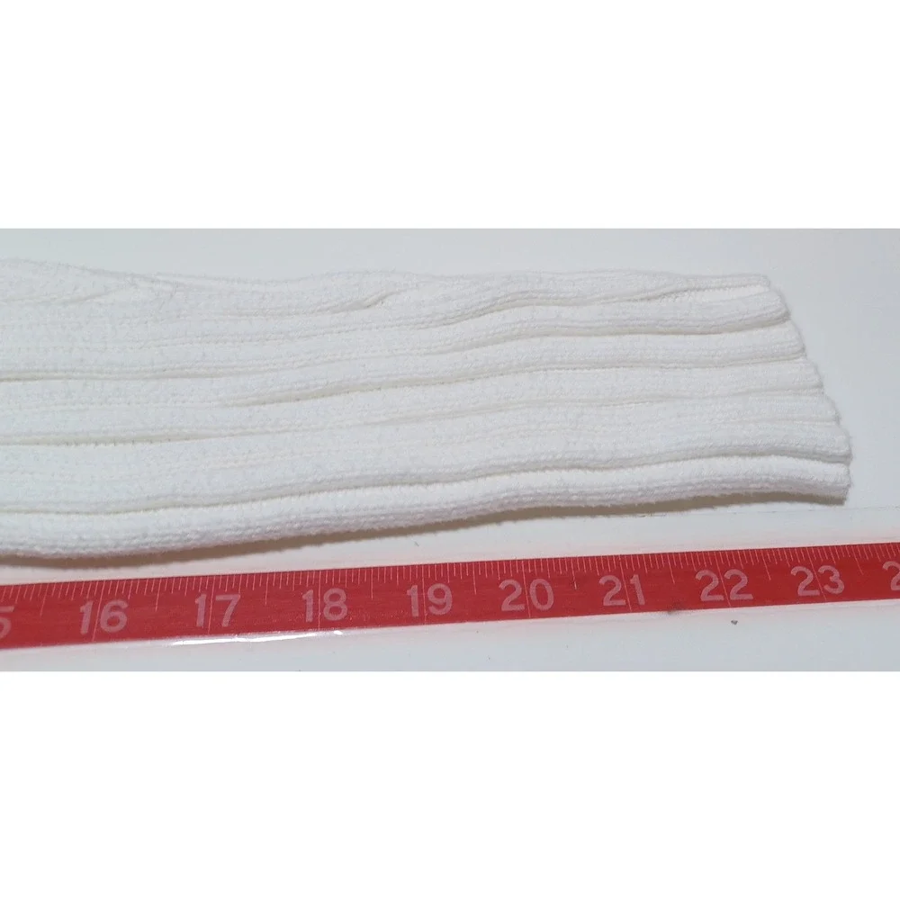 Haven Womens XL Mock Neck Sweater White Organic Cotton Fisherman Quiet Luxury